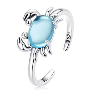 Sterling Silver 925 Crab Ring